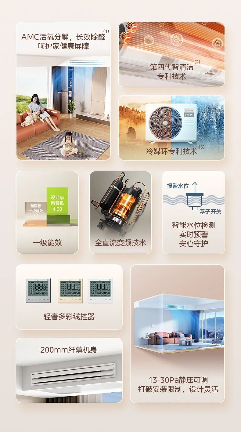 美的 家用中央空調風管機設計家