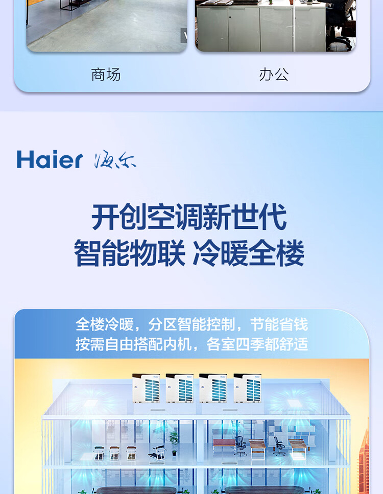海爾 家用商用多聯機模塊機磁懸浮組合式空調